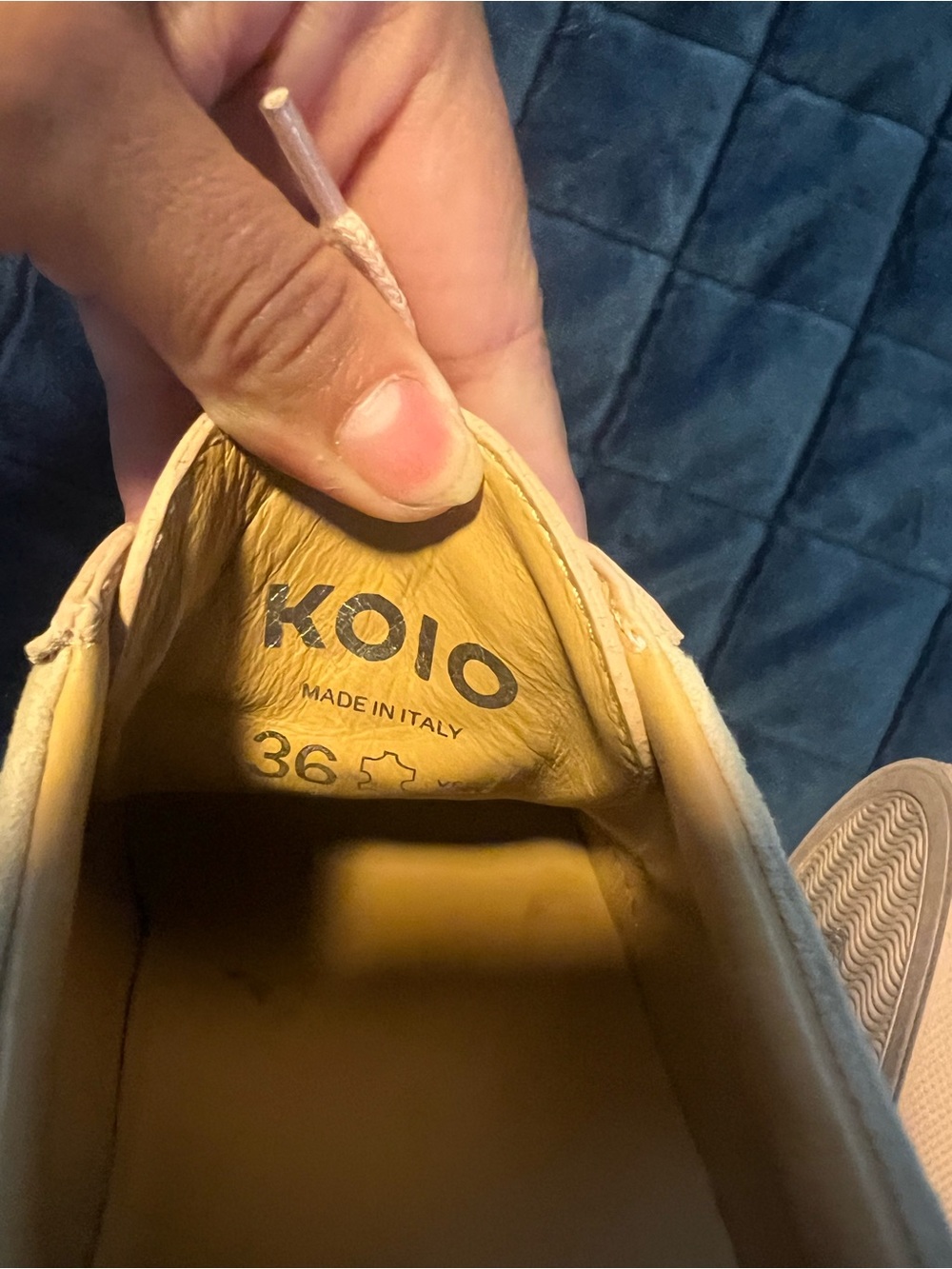 KOIO Pale Pink Leather Sneakers - Picture 4 of 4